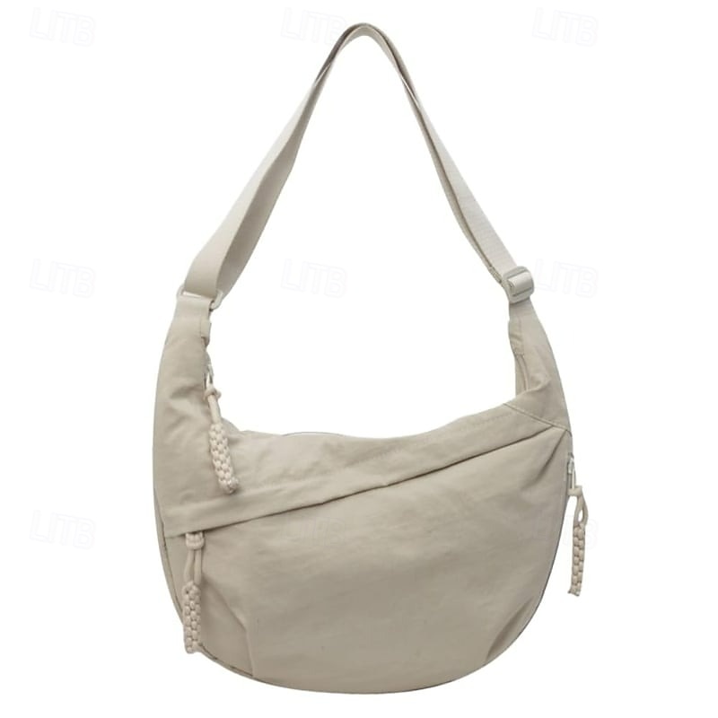 Dámská módní jednobarevná nylonová crossbody kabelka hobo, vodotěsná, lehká, ležérní, taška přes rameno, stylová, vysoce kvalitní, odolná, moderní, každodenní kabelka 2025 - $18.99 –P7
