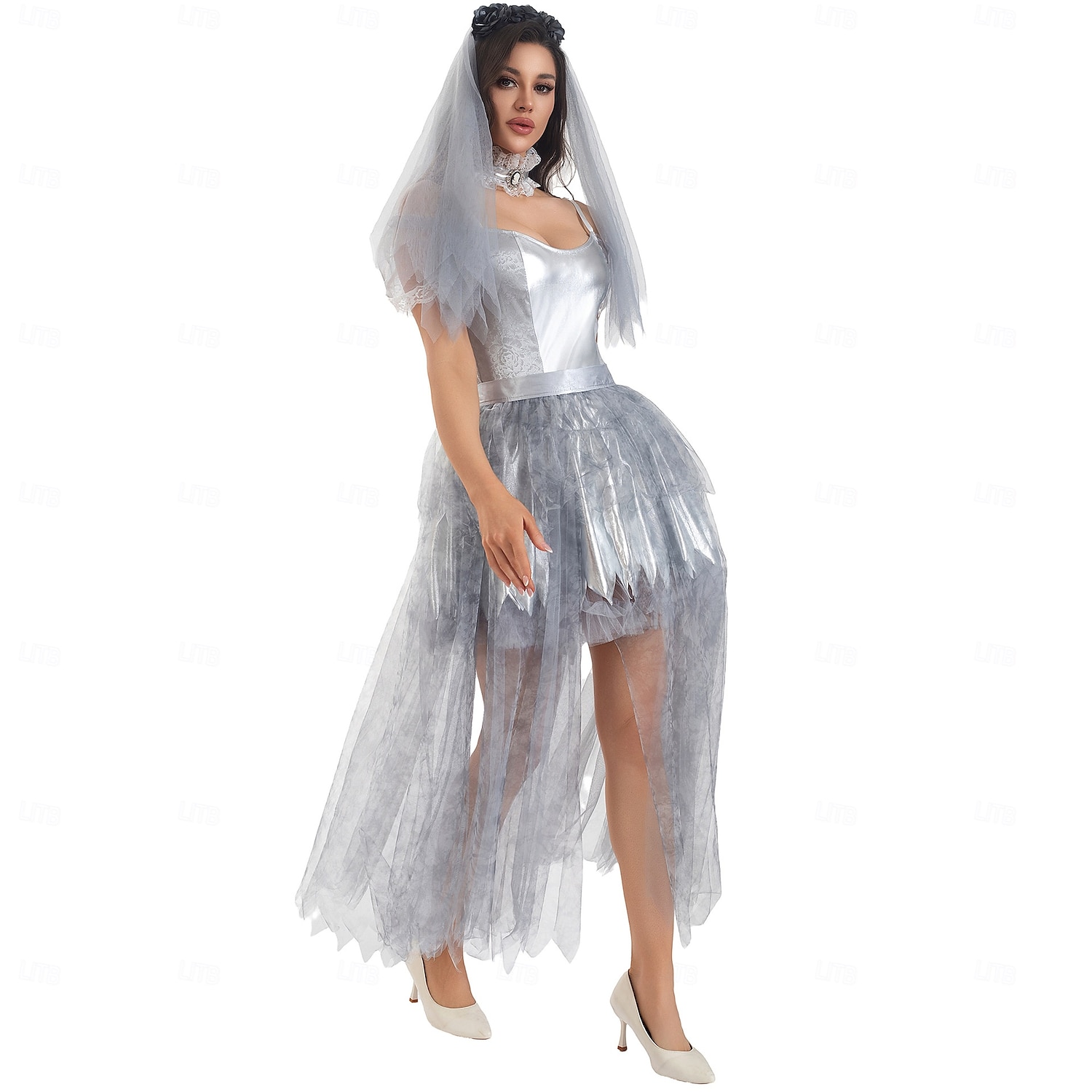 Strašidelná nevěsta Čert předvečer Všech svatých Šaty Úbory cosplay Dospělé Dámské předvečer Všech svatých Výkon Párty Podium Jednoduché Halloweenské kostýmy Oblékněte se 2025 - $49.99 –P12