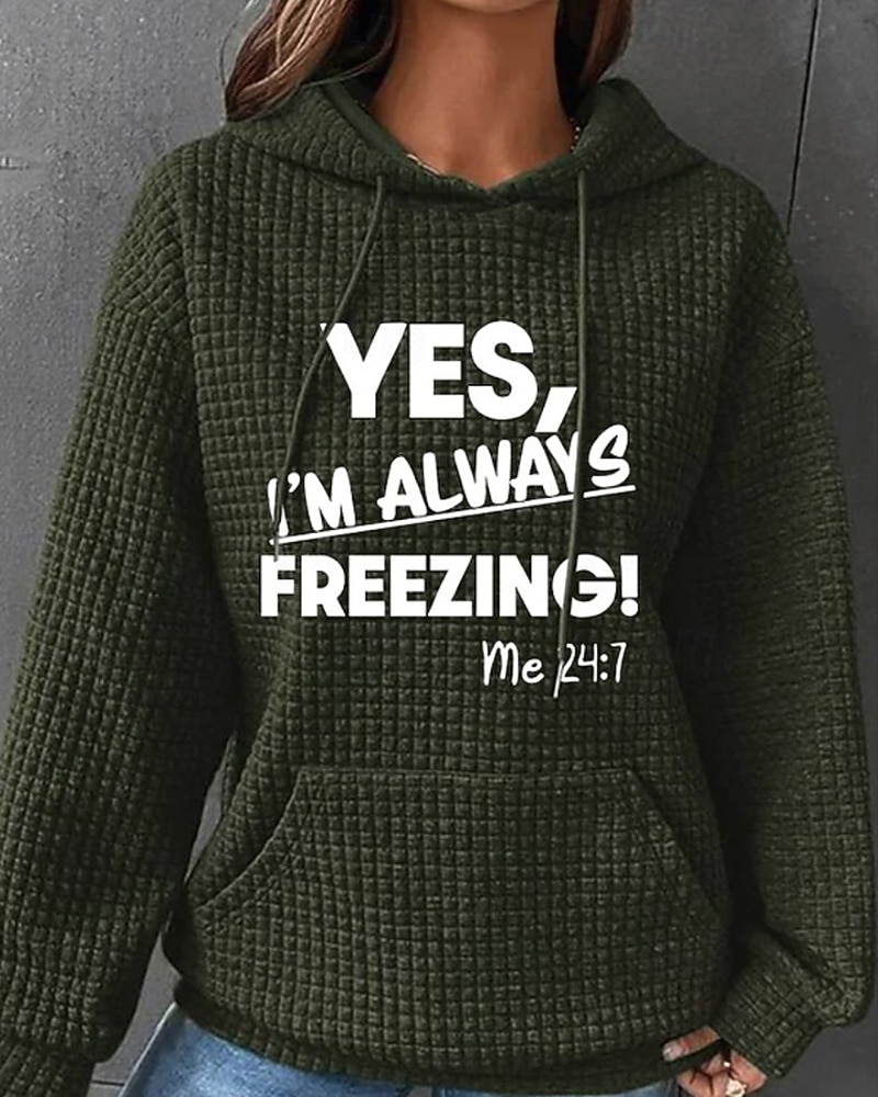 Per donna Felpa con cappuccio Floreale Streetwear Casual Manica Lunga Con Cappuccio Top Regolari Streetwear Ferie Uscire Tasca Stampato Nero Giallo Verde scuro Marrone Autunno Inverno del 2025 a $26.99 –P4