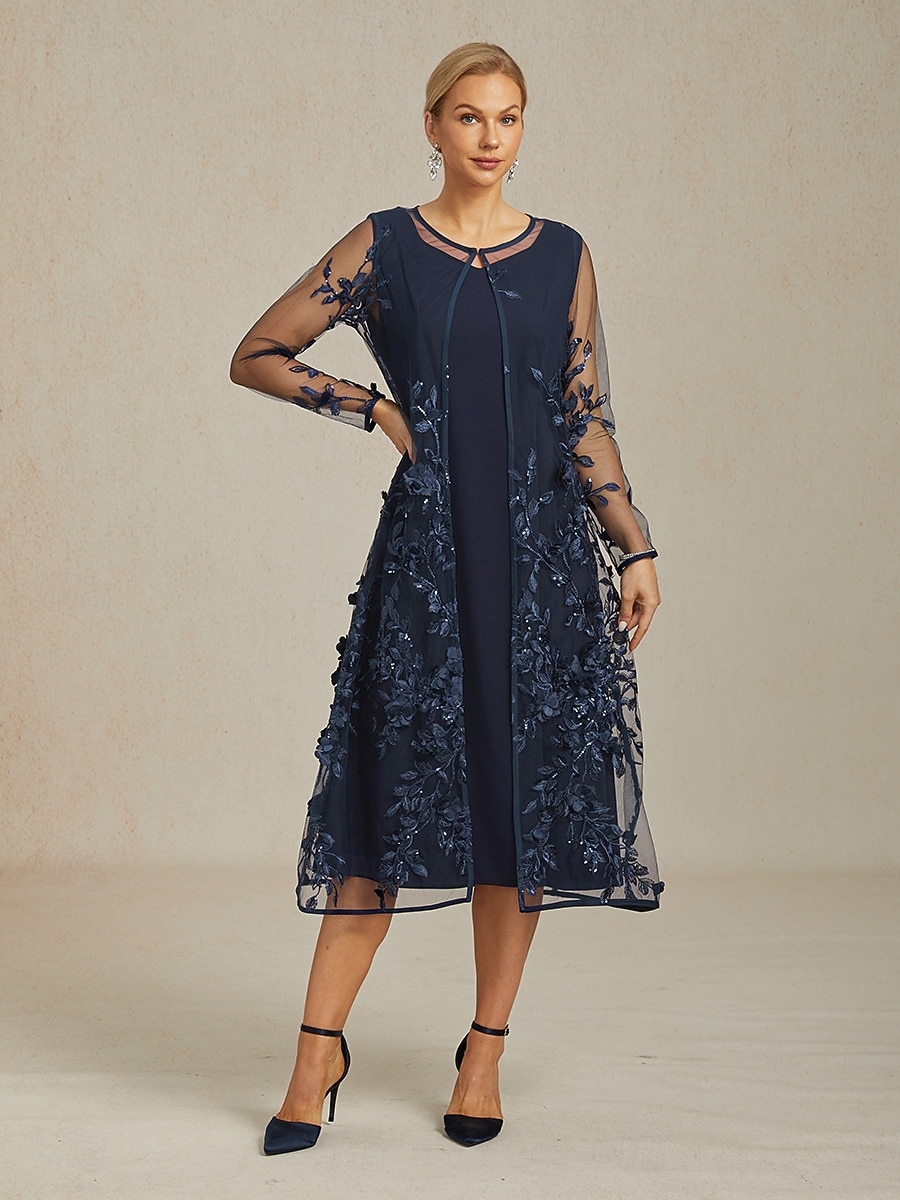 Femmes Robe Midi Robe fourreau Robe trapèze Élégant Mariage Soirée robe demoiselle d honneur Coupe régulière Couleur Unie Sans manches Col en V bleu marine Été Printemps Automne Hiver de 2025 ? $129.99 –P1