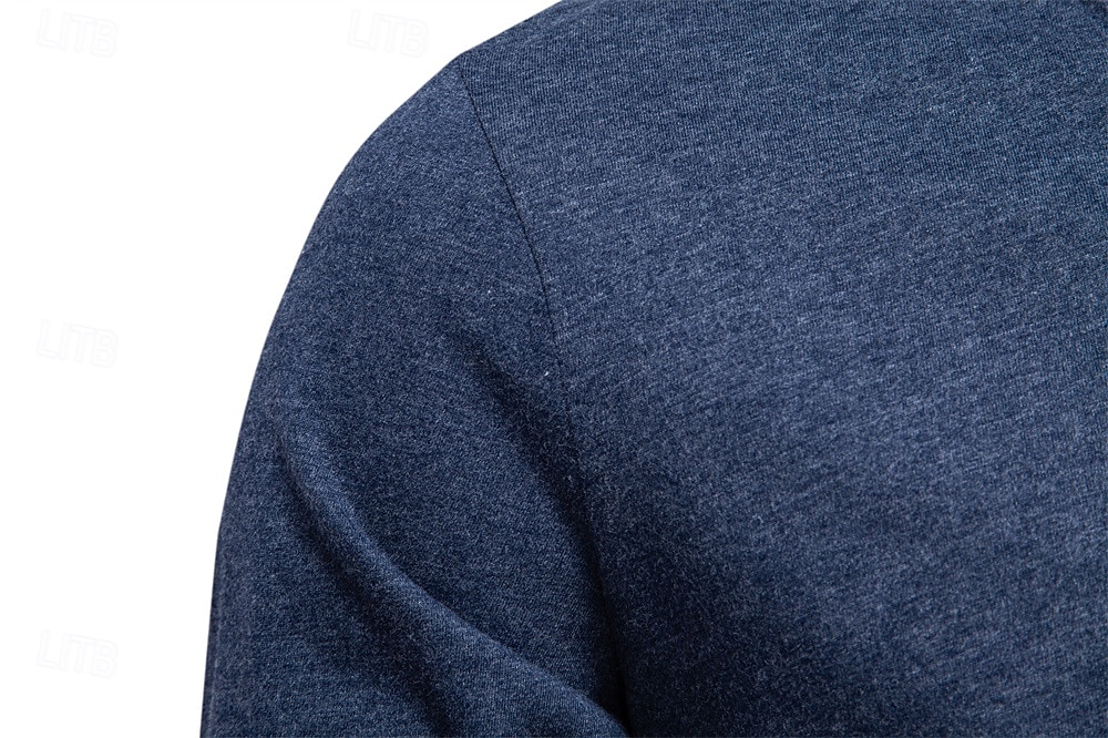 Herren Baumwollhemd Langarm Einfach Cool Täglich Lässig Farbblock Knöpfe Henley Schule Training Outdoor Ganzjahres Grau gefärbt Dunkelmarine Kaki Henley T-Shirt 2025 - $25.99 –P4