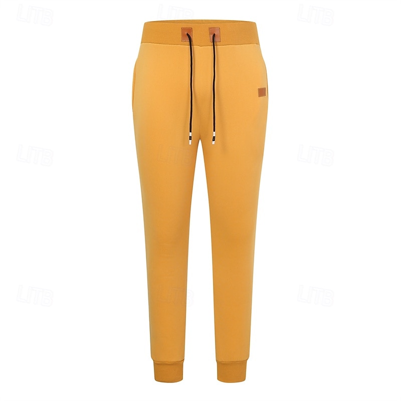 Per uomo Pantaloni in Pile Pantaloni da tuta Joggers Pantaloni invernali Pantaloni Coulisse Tasca Elastico in vita Semplice Comodità Caldo Sport all'Aperto Quotidiano Moda Casual Nero Giallo del 2025 a $21.99 –P4