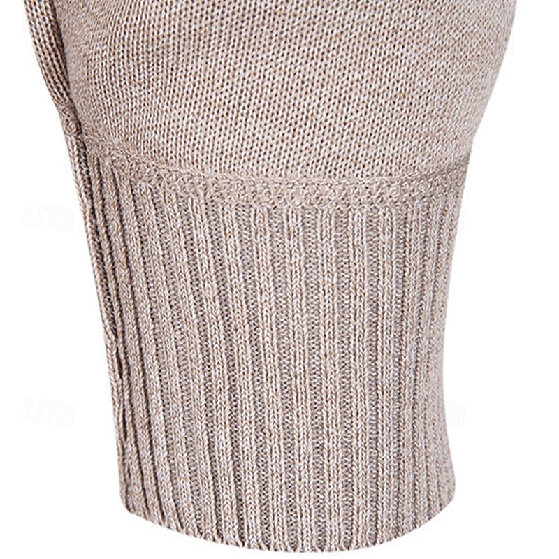 Herren Pullover Kleid Pullover Strickjacke Strickpullover Gerippt Stricken Kurz Gestrickt Gerippt Einfach V Ausschnitt Mode Schals Lässig Alltagskleidung Bekleidung Frühling Herbst Schwarz Marineblau 2025 - $25.99 –P9