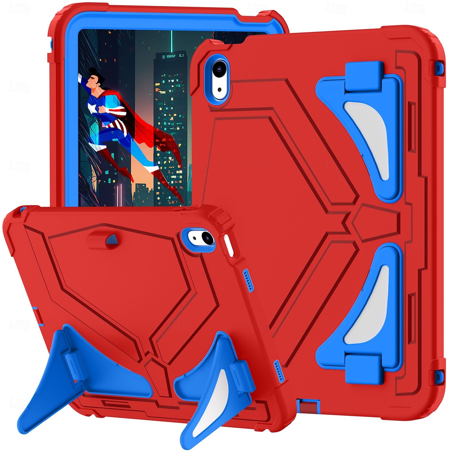 Tavoletta Custodie cover Per Apple iPad 10a 10,9" Portatile Tracolla con supporto regolabile Armatura Gel di Silice PVC del 2025 a $19.99 –P2