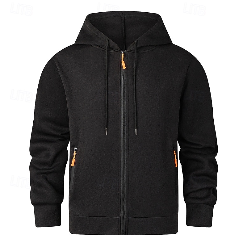 Per uomo Felpa con cappuccio Felpa con cappuccio a zip intera Felpa con cappuccio in pile Felpa con cappuccio tattica Nero Blu marino Grigio chiaro Grigio scuro Con Cappuccio Semplice Cerniera Sport del 2025 a $23.99 –P3
