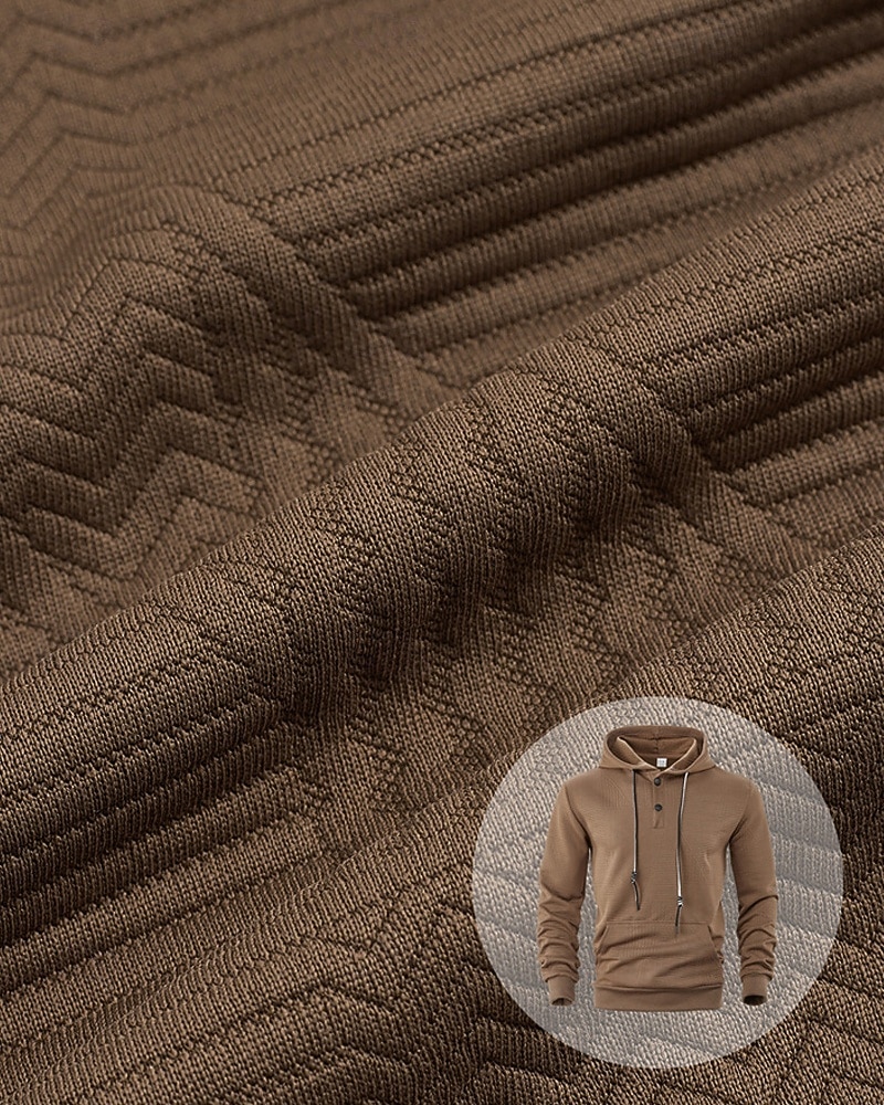 Homens Moletom Moletom com capuz Preto Branco Amarelo Azul Marinha Café Com Capuz Tecido Jacquard Com Cordão Bolsos Estriado Desportos e Ar livre Diário Feriado Poliéster Roupa de rua Básico Casual de 2025 por $23.99 –P9