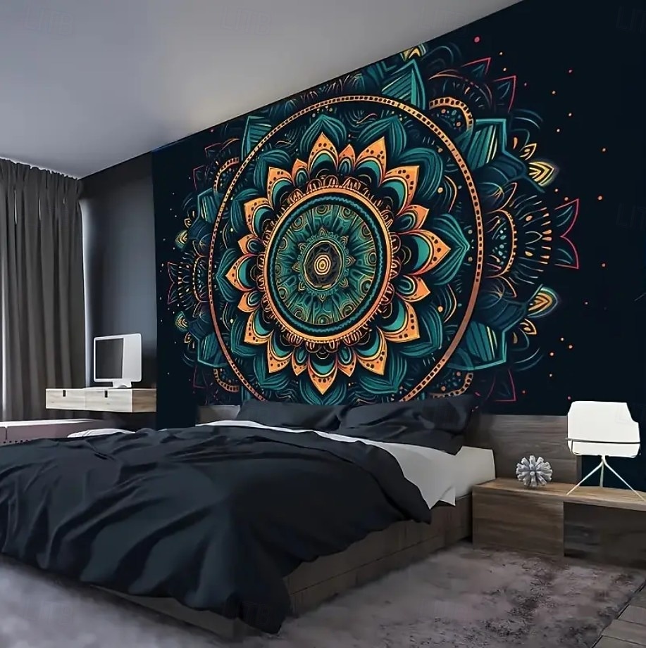 tapeçaria Tapeçarias Mandala Geométrica Boêmio Quarto Sala de estar Dorm Decorações de parede de porta de fundo de 2026 por $21.99 –P6