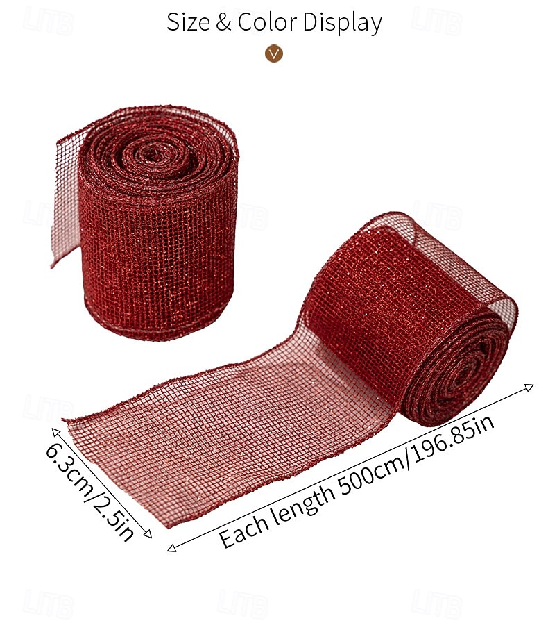 3 rouleaux de ruban de Noël câblé, nœud décoratif à faire soi-même, ruban de satin en maille rouge, décoration de boîte cadeau, fournitures d'artisanat de vacances, ornement d'arbre de Noël et de 2025 ? $9.49 –P2