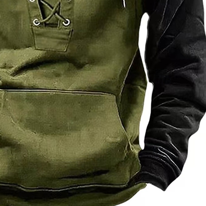 Herren Kapuzensweatshirt Taktischer Kapuzensweatshirt Weinrot Schwarz Armeegrün Marineblau Khaki Mit Kapuze Einfach Schnürung Reißverschluss Farbblock Sport & Outdoor Lässig Täglich Streetwear Cool 2025 - $17.99 –P8