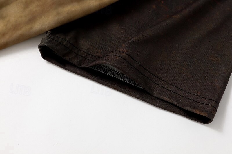 Herren T-Shirt Kurzarmshirt Kurzarm Rundhalsausschnitt Sommer Herbst Grafik Baum des Lebens Yggdrasil Mode Designer Retro Vintage Druck Urlaub Straße Ausgehen Dunkel Braun Schwarz Braun Top T-Shirt 2026 - $14.49 –P7