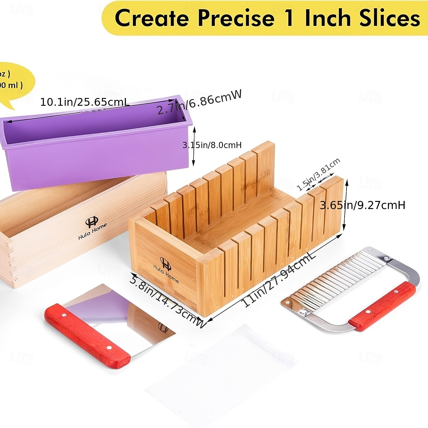 Silicone Soap Molds for Soap Making Kit Soap Making Supplies with Soap Cutters, Wooden Box, Wavy and Straight Scraper 2025 - $29.99 –P10