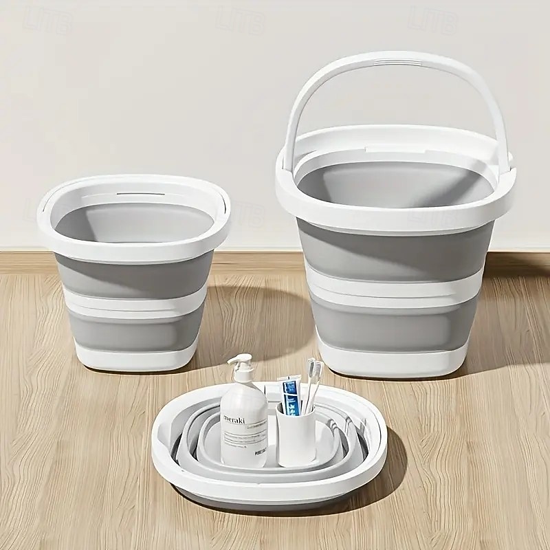 Składane, przenośne plastikowe wiadro – oszczędzające miejsce, o dużej pojemności, do użytku na zewnątrz, w samochodzie, na rybach, do prania, mycia, moczenia stóp, wielofunkcyjne, do przechowywania i 2026 - $21.69 –P3