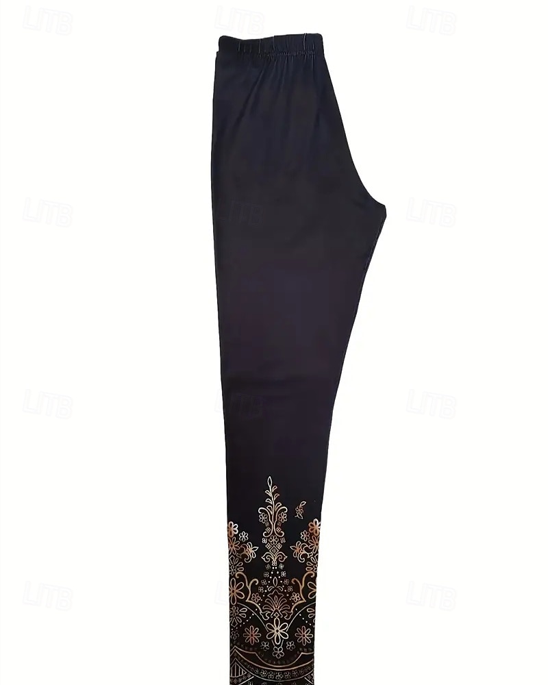 Per donna Pantaloni Leggings Leggings comodi Casual Boho Lunghezza intera Vita Alta Fiore Elastico in vita Stampato Traspirabilità Confortevole Elasticizzato Vacanza Streetwear Abbigliamento del 2025 a $17.99 –P3
