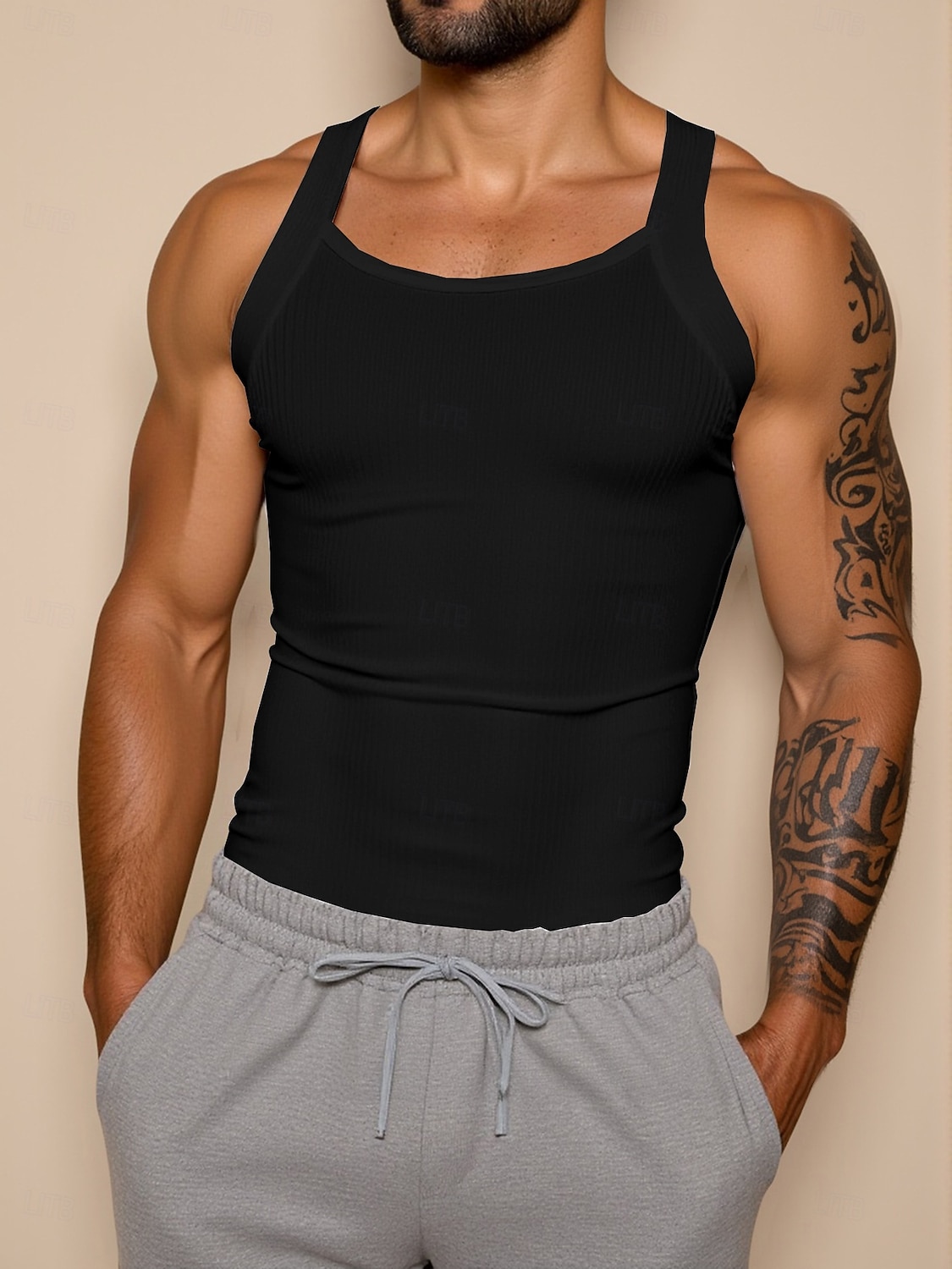 Herr Linne Undertröjor Muskelskjorta Wifebeater skjorta Ärmlös Fyrkant Sommar Alla årstider Slät Mode Streetwear Träning Ledigt Sport & Utomhus Fritids- Rodnande Rosa Topp t-shirt för män 2026 - $17.99 –P10