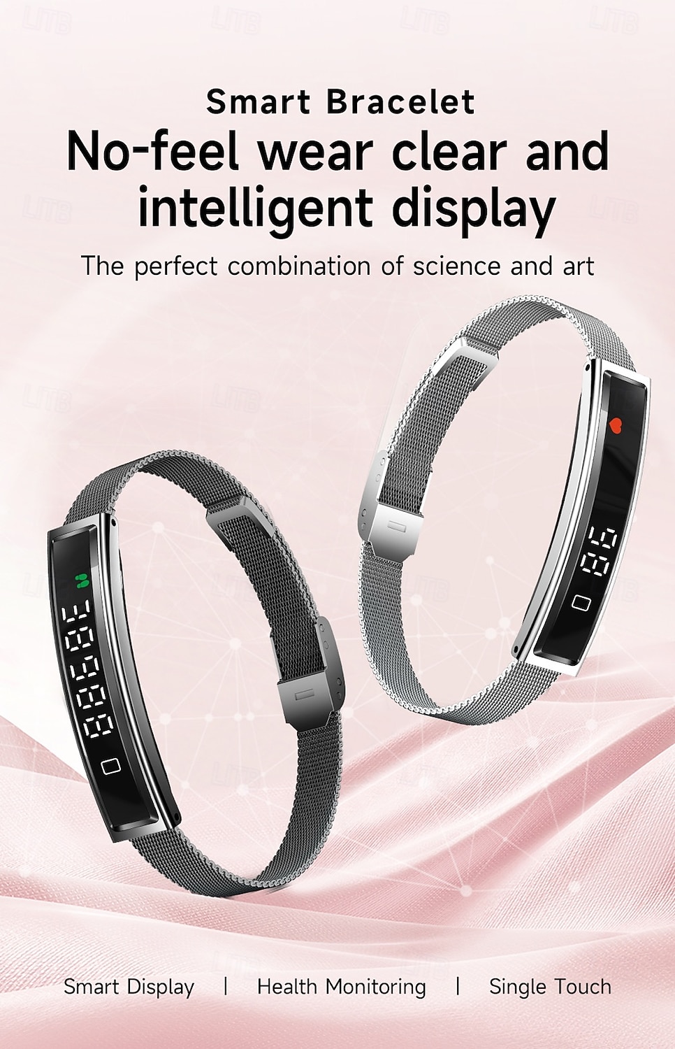 2025年 B3 スマートウォッチ 1 インチ スマート·ウォッチ ブルートゥース 歩数計 着信通知 アクティビティトラッカー と互換性があります Android iOS 女性 男性 長時間スタンバイ 防水 ステップトラッカー IP68 10.5mmウォッチケース  コレクション – $47.99 –P1
