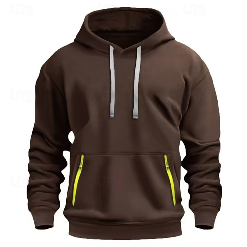 Per uomo Felpa con cappuccio Felpa con cappuccio in pile Felpa con cappuccio tattica Nero Blu marino Cammello Cachi Grigio chiaro Con Cappuccio Semplice Tasca Sport & Outdoor Casuale Quotidiano del 2025 a $17.99 –P3