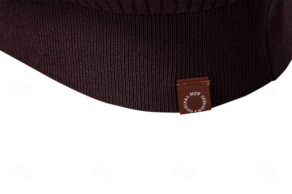 Homme Pull Tricoter Tunique Boutons Couleur Unie Henley ancien Quotidien École Maison Vêtement Tenue Printemps Automne Noir Rouge Bordeaux S M L de 2025 ? $32.99 –P8