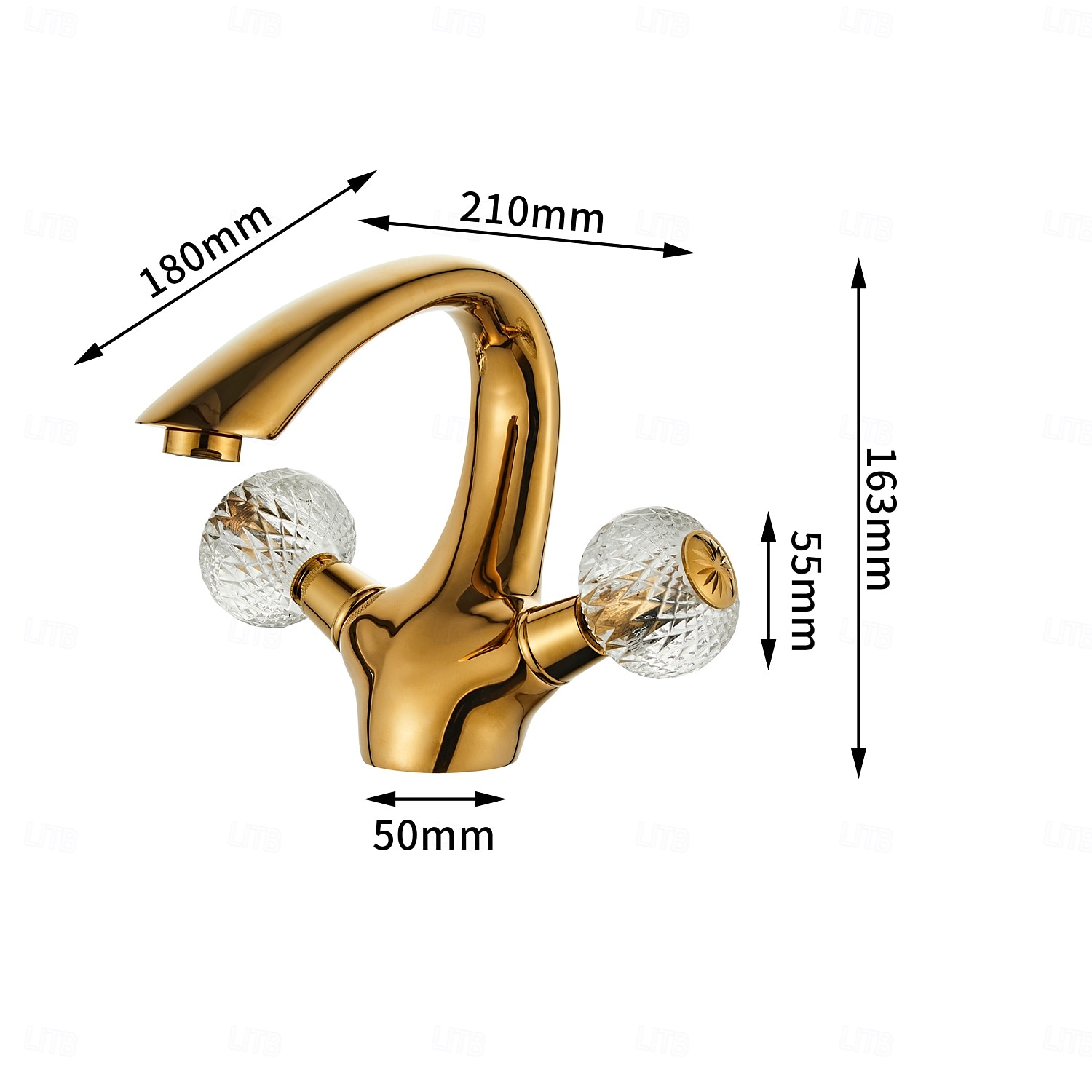 Rubinetto per lavabo - Classico Galvanizzato Set centrale Due maniglie un foroBath Taps del 2025 a $137.99 –P3