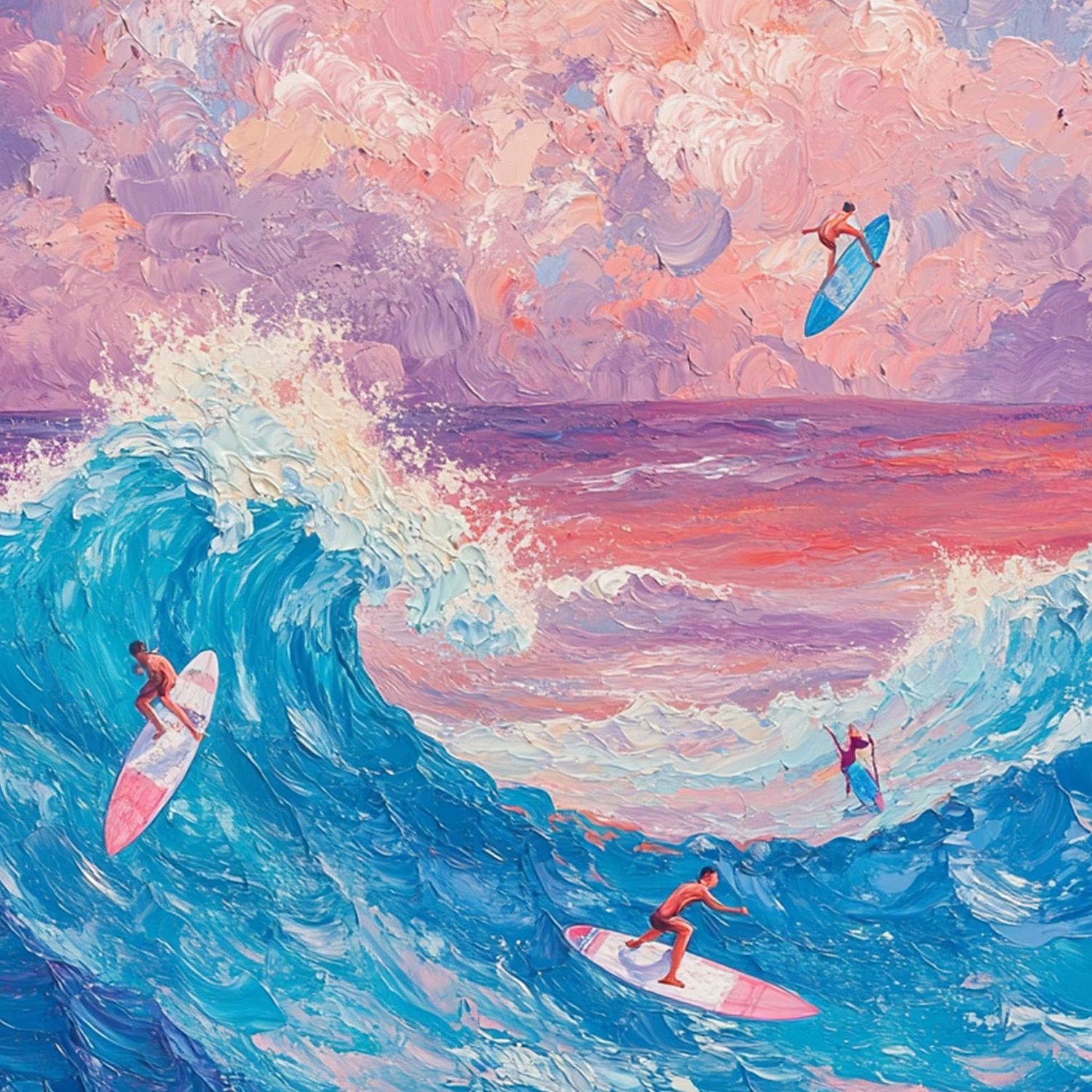 Handmade Original Seascape Oil Painting On Canvas Wall Abstract Ocean Waves Painting for Home Decor With Stretched Frame/Without Inner Frame Painting 2025 - $100.99 –P11