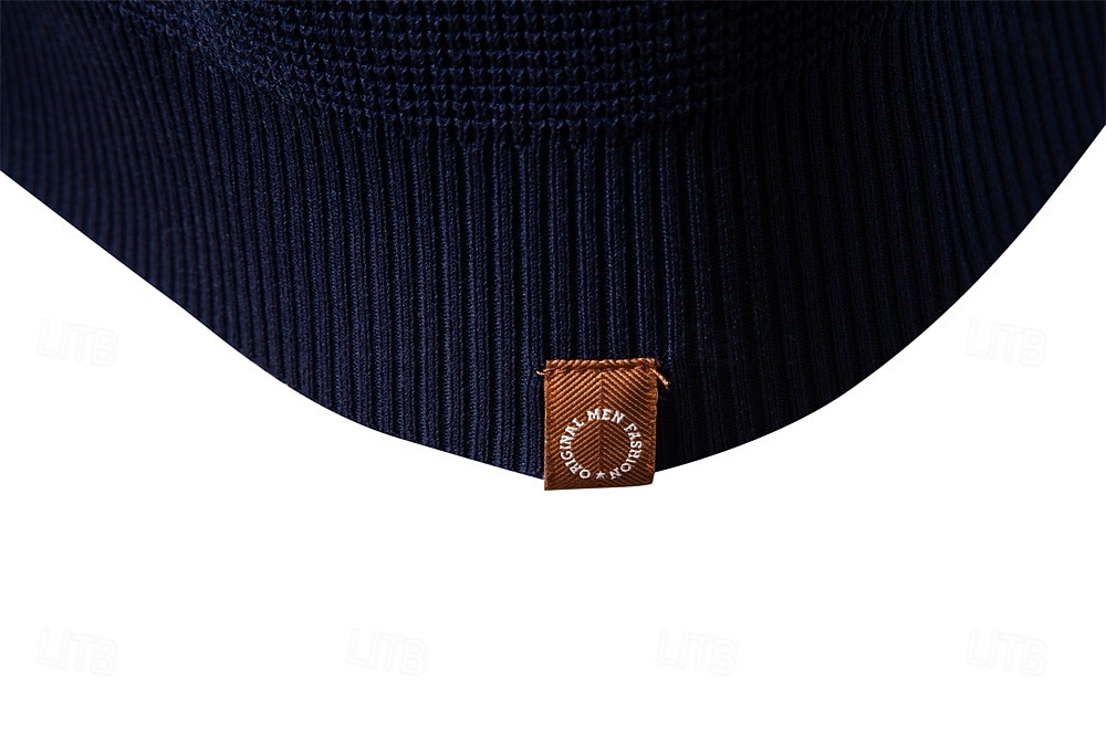Herre Pullover genser Vaffelstruktur Strikke Crewneck عادي Crew-hals Årgang Kul Skole Feriereise Klær Raglan Ermer Vår Høst Mørk Marineblå Kakifarget S M L 2026 - $35.99 –P31