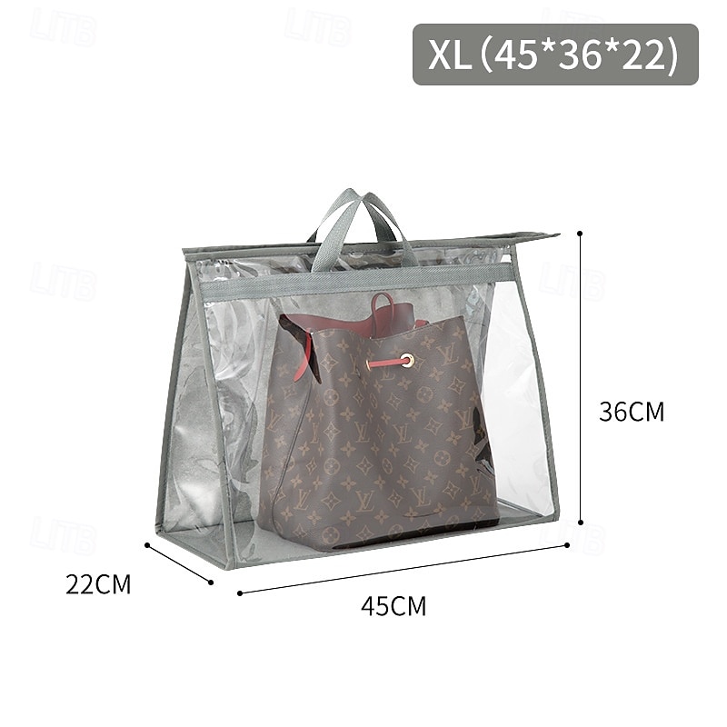 Handtas stofdichte opbergorganizer grote capaciteit hangende kasttashouder vochtbestendig pvc transparant ontwerp portemonneebeschermer opbergtas met meerdere zakken voor garderobeaccessoires 2025 - $6.49 –P12