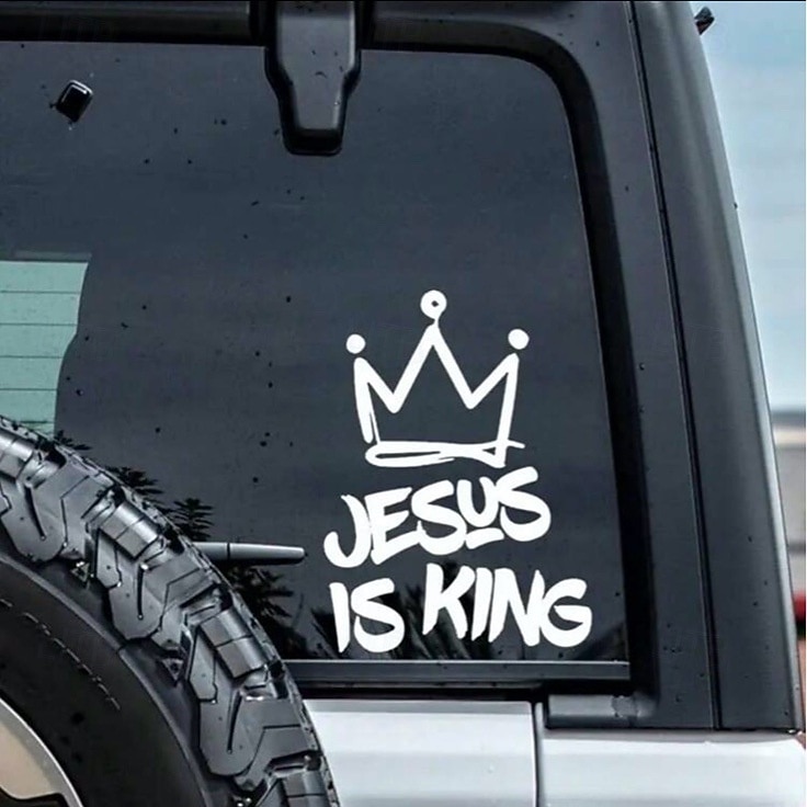 5Pcs Adesivo de vinil de cruz cristã Jesus para carro adesivo de para-choque 'Eu não posso mas conheço um cara' adesivos decorativos de carro 'Jesus é Rei' de 2026 por $16.99 –P6