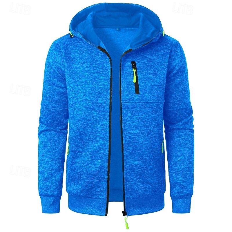 Homme Sweat à capuche Sweat à capuche zippé intégral Sweat à capuche tactique Rouge vin Bleu Denim Noir Vert Véronèse bleu marine À capuche Uni Fermeture éclair Sport & Loisir Occasionnel Quotidien de 2025 ? $23.99 –P9