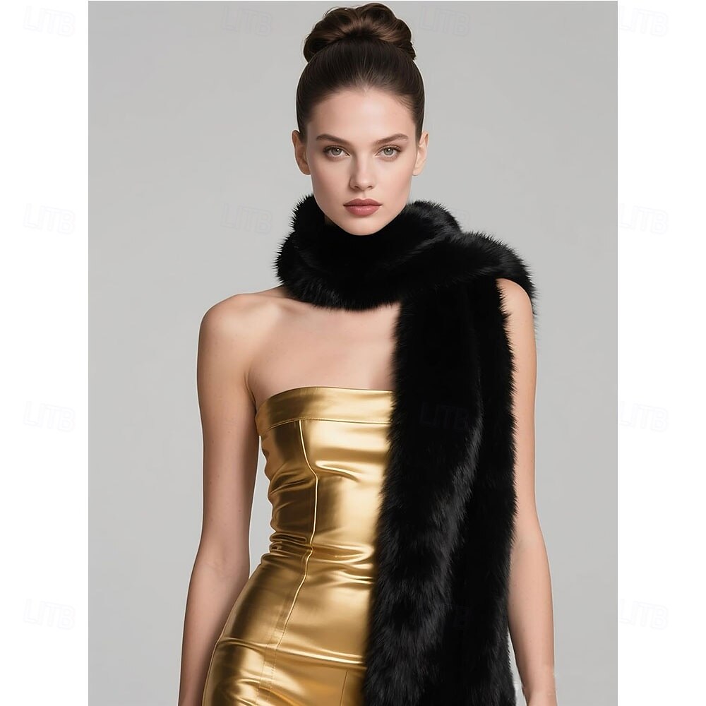 Long Women's Faux Fur Collar Scarf Wrap Cold Winter Warm Wrap Stole Shawl Shrug Neck Warmer 2026 - $16.49 –P3