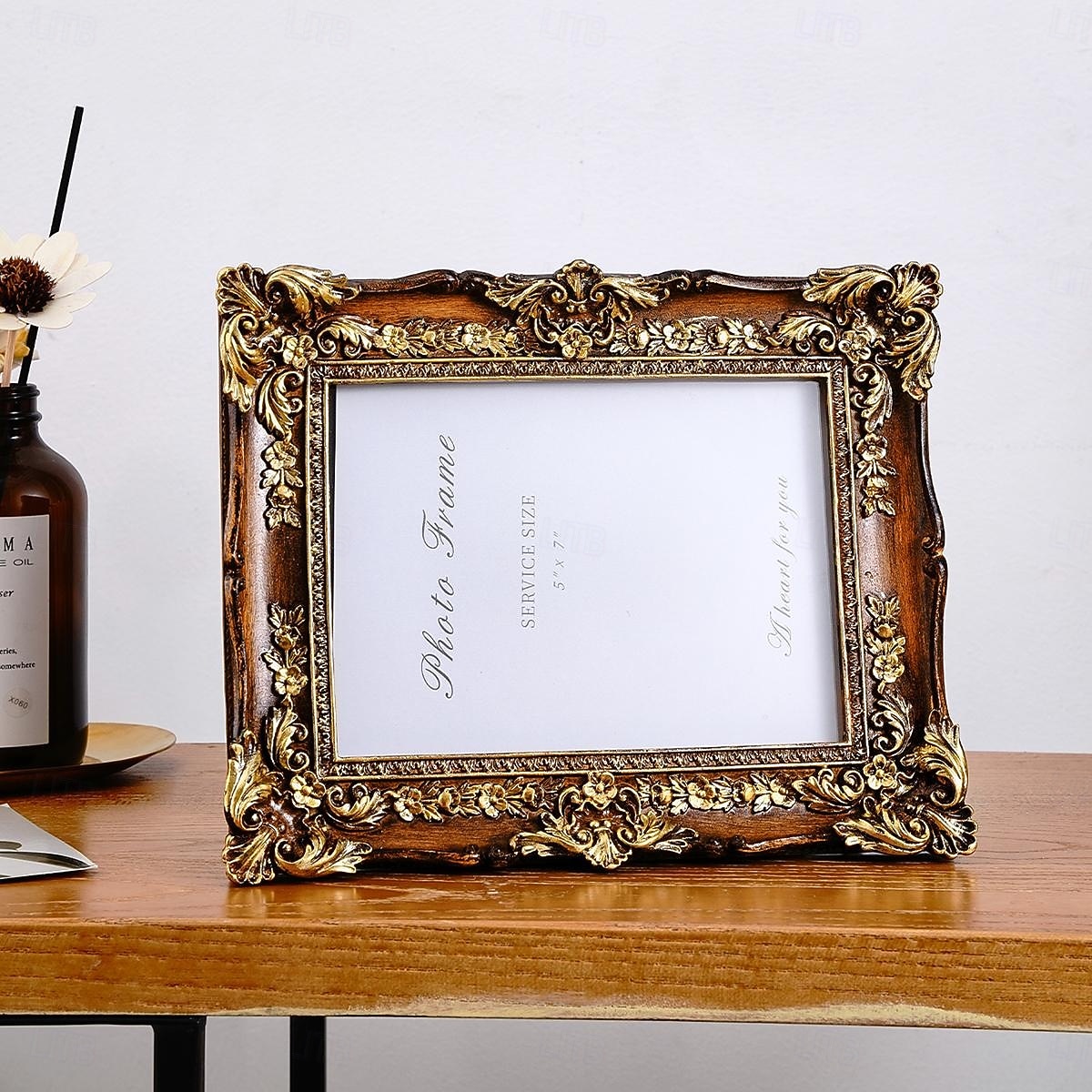 1 kpl eurooppalainen kolmiulotteinen kuviointi suorakulmainen klassinen valokuvakehys hartsimateriaalista, joka sopii perhevalokuvakoristeluun ja valokuvausrekvisiittaan 2026 - $14.99 –P7