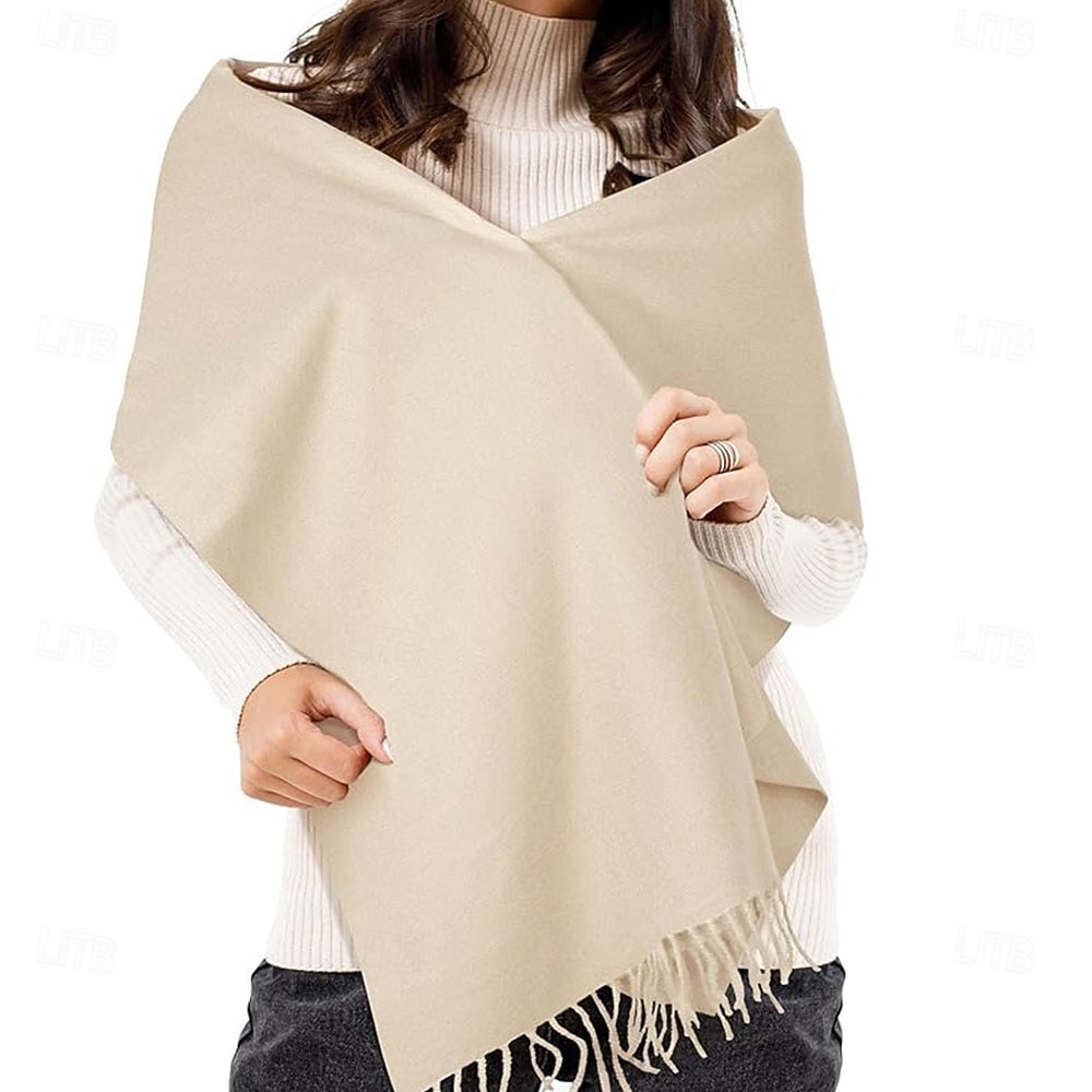Damepashmina-sjal og sjal til aftenkjoler bryllupsfest brudepike vintervarmt langt skjerfsjal 2025 - $25.99 –P3