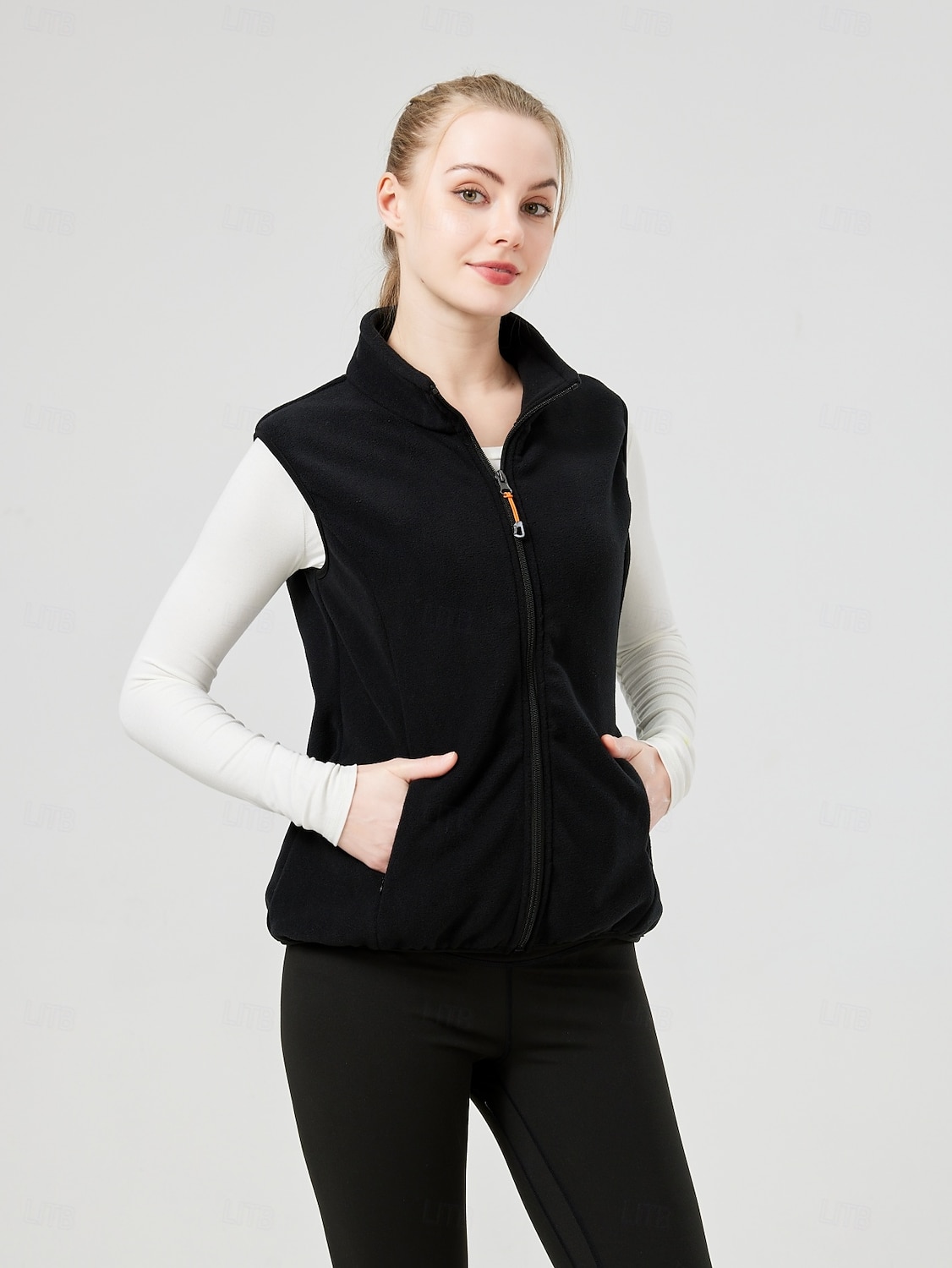 Damen Wanderweste Fleeceweste Thermojacke Winter Draussen Anatomisches Design Frontreißverschluss Dicht Warm Oberteil Einfacher Schieber Vollreißverschluss Camping / Wandern / Höhlenforschung Reisen 2025 - $24.99 –P5