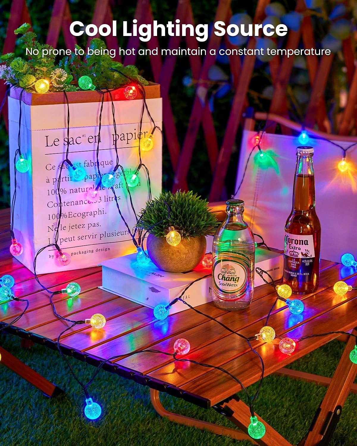 Solar Glühbirnen Lichterkette Außen 50 LEDs 7m Kristallball Solarlicht 6.5m 30 LEDs Außen IP65 wasserdicht 8 Modelle Lichterkette Feenlampen Solar Garten Girlanden Dekoration 2026 - $15.49 –P1