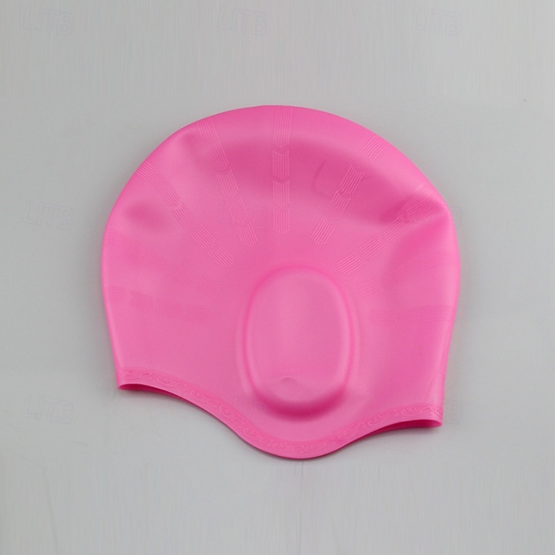 قبعة سباحة من السيليكون إلى بالغين سيليكون غرفة إضافية ملائمة مريح مقاوم للكلور ومضاد للحساسية سباحة تزلج على الماء 2026 - $5.49 –P9