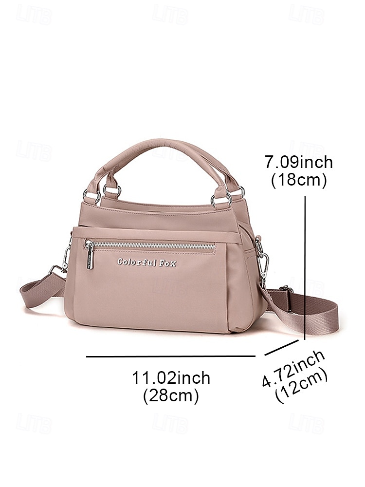 Women's large capacity multi-compartment storage lightweight waterproof nylon crossbody bag with adjustable shoulder strap, Casual style, Suitable for daily use and going out 2026 - $24.99 –P11