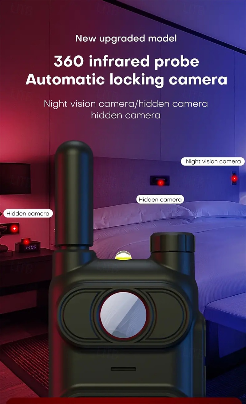 Camera Detector With Oled Screen New Multifunctional Invisible Camera Detector And Bug Detector Gps Invisible Camera Detector Rf Signal Scanner Camera Detector For Hotels Homes Offices Etc. 2025 - $49.99 –P2