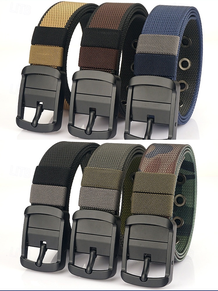 Ceinture tactique réversible en nylon pour homme avec boucle de réglage rotative - sangle de style militaire durable pour l'extérieur, le travail et les vêtements décontractés de 2025 ? $14.99 –P4