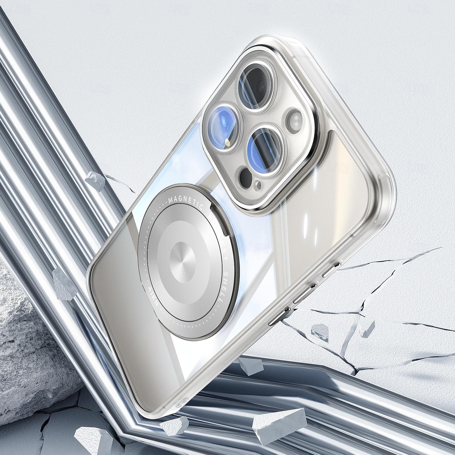 Phone Case For 16 15 14 Pro Max 13 Pro Max Back Cover Magnetic Kickstand Shockproof Retro TPU 2025 - $12.99 –P4