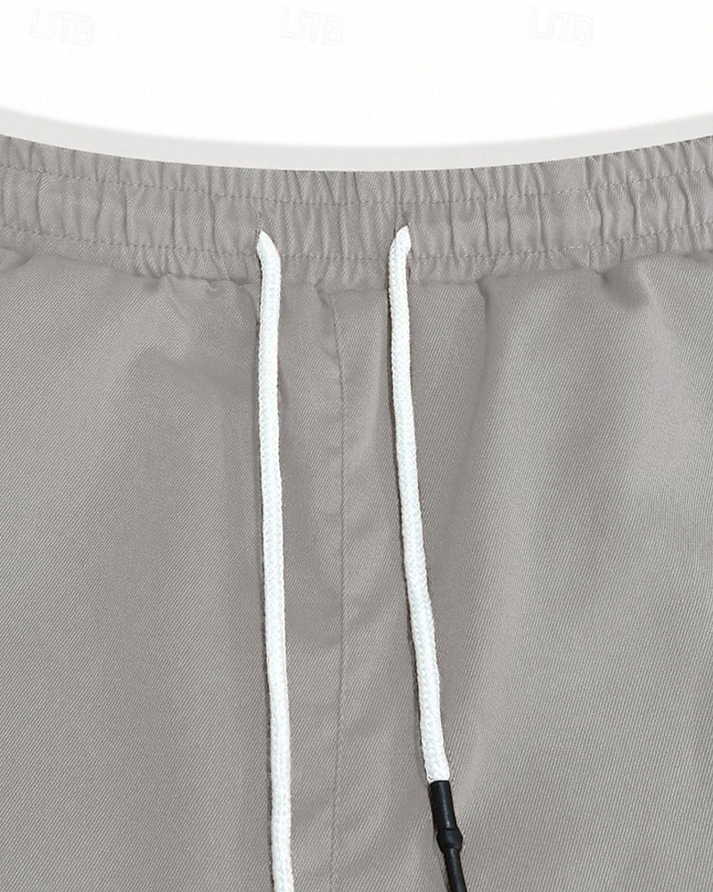 Men's Cargo Pants Joggers Trousers Drawstring Elastic Waist Multi Pocket Plain Wearable Outdoor Daily Camping & Hiking Fashion Classic Black Yellow 2026 - $21.99 –P9