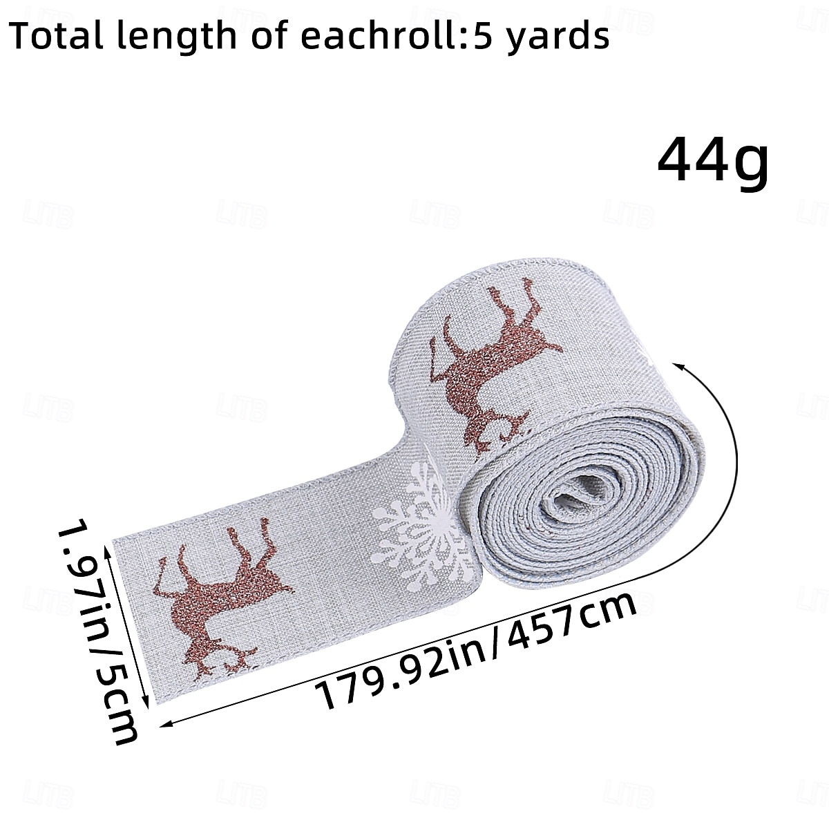 рождественские ленты для рукоделия, рождественские ленты с проволочным краем, украшения в виде оленей, ленты для упаковки подарков, ёлочные украшения, праздничные принадлежности 2025 - $6.49 –P7