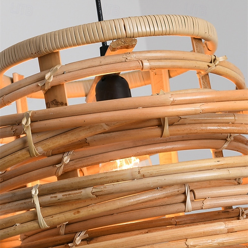 Lustre de teto moderno com iluminação LED estilo zen do sudeste asiático, luminária pendente com abajur decorativo, luminária pendente para quarto e sala de estar de 2025 por $279.99 –P4