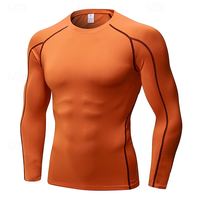 Per uomo Maglia a compressione Strato di base per l'allenamento T-shirt Fitness Manica Lunga Top Athleisure Autunno Asciugatura Rapida Palestra Pallacanestro Atletico abbigliamento sportivo del 2025 a $20.99 –P4