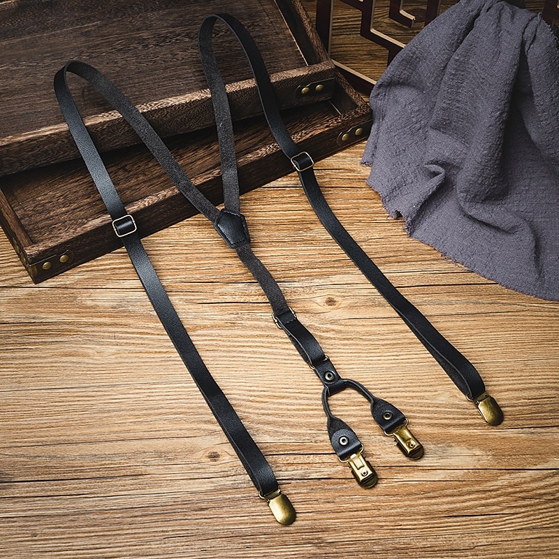 Herren Hosenträger Taillengürtel Schwarz PU-Leder Legierung Verstellbar Einfach Kariert / Gestreift / Zickzack / Rund Täglich Formeller Abend 2025 - $11.49 –P2