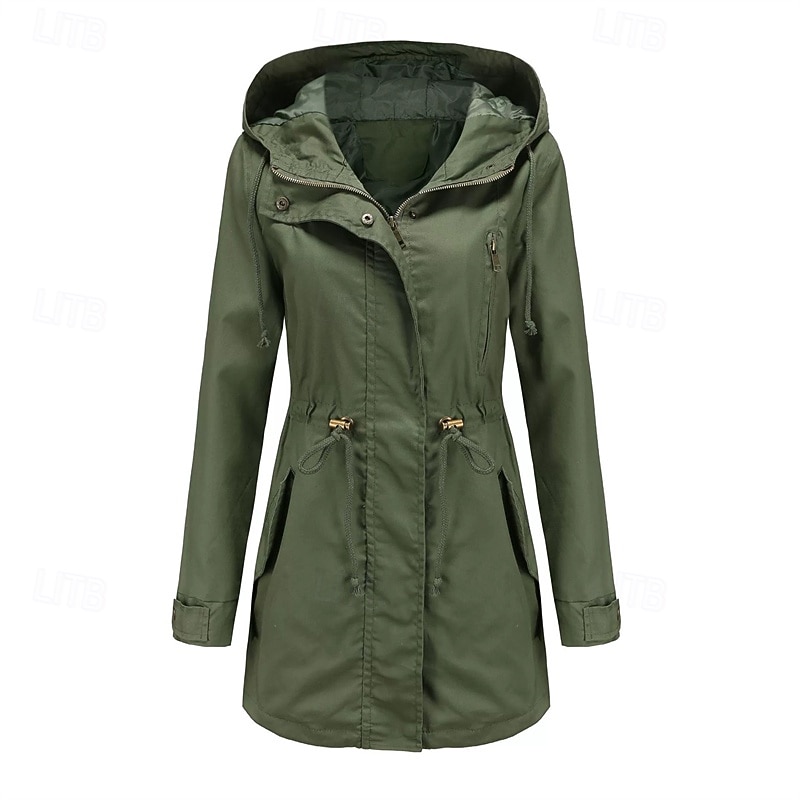 Femmes Veste Décontractée Chaud Confortable Fermeture éclair Avec Poches Mode Extérieur Uni Sortir Week-end Fermeture éclair Régulier À capuche Coupe régulière manche longue Vêtements d'extérieur de 2025 ? $35.99 –P5