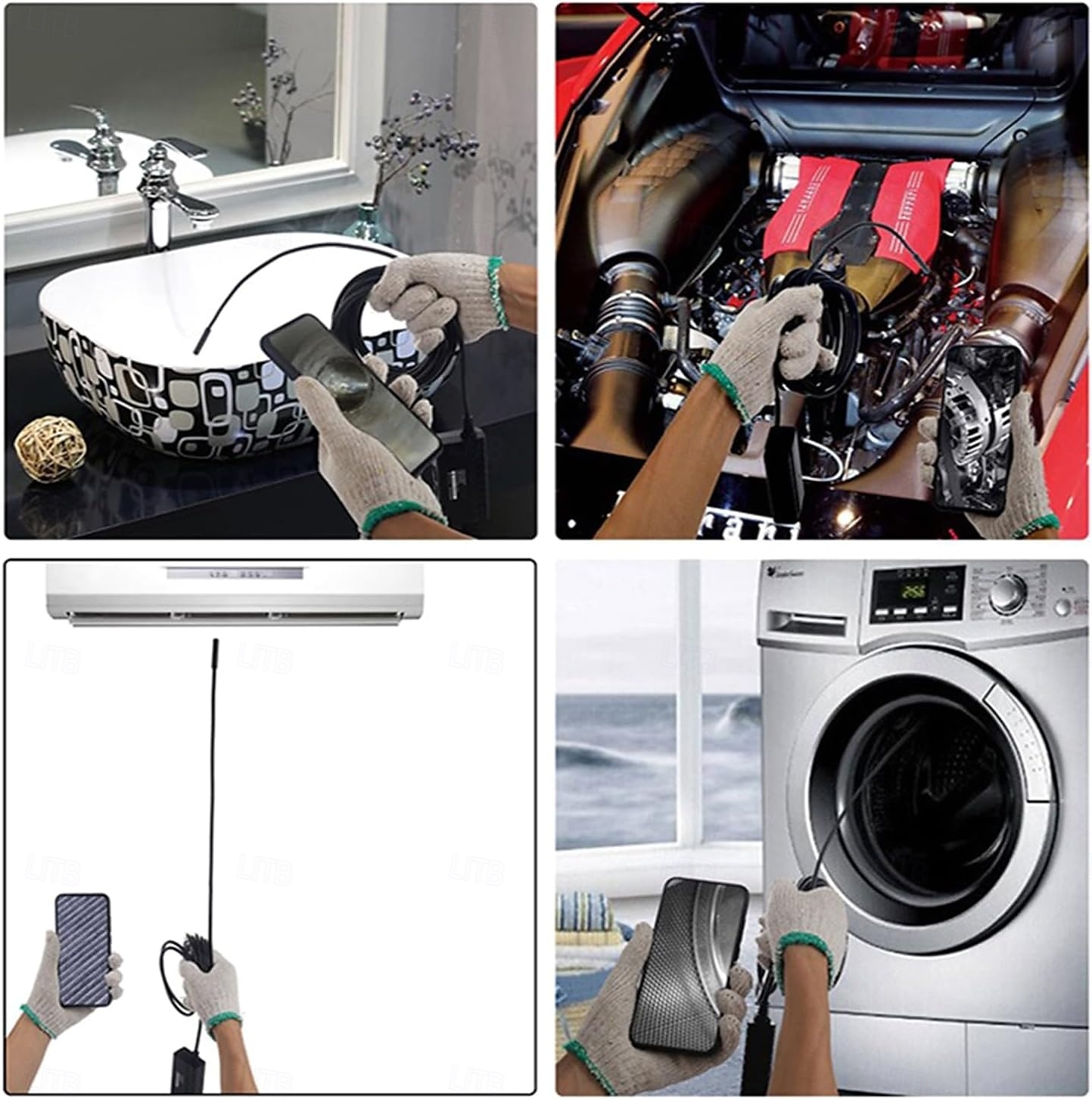Industriële endoscoop voor Android, 200W pixel endoscoop met 25 fps beeldoverdracht, IP67 waterdicht, type-C interface, MFI gecertificeerd, ideaal voor auto- en woninginspecties 2025 - $15.99 –P6
