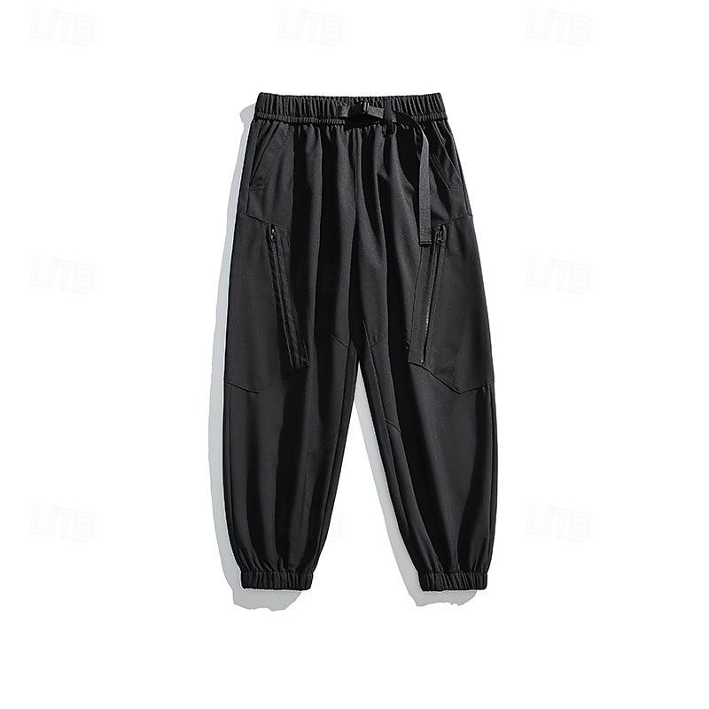 Homens Calças de Trilha Calças impermeáveis Calças com cordão Calças Softshell Ao ar livre Normal Prova-de-Água A Prova de Vento Calças Bolsos Cintura elástica Preto Branco Acampar e Caminhar Corrida de 2025 por $48.99 –P6