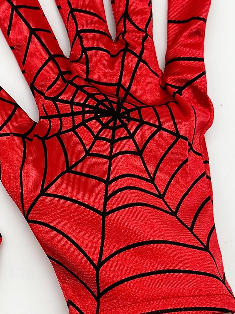 Gants d'Halloween en toile d'araignée pour homme – accessoire de costume de cosplay extensible pour fête, jeu de rôle et vie nocturne de 2025 ? $11.99 –P4
