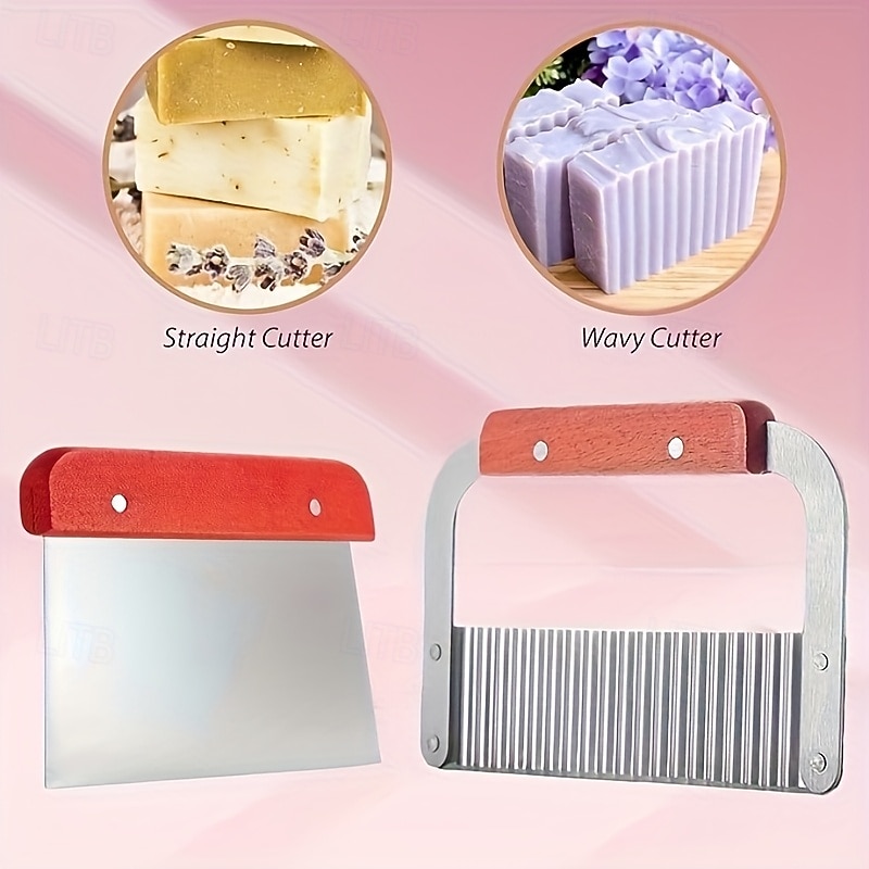 Silicone Soap Molds for Soap Making Kit Soap Making Supplies with Soap Cutters, Wooden Box, Wavy and Straight Scraper 2025 - $29.99 –P4