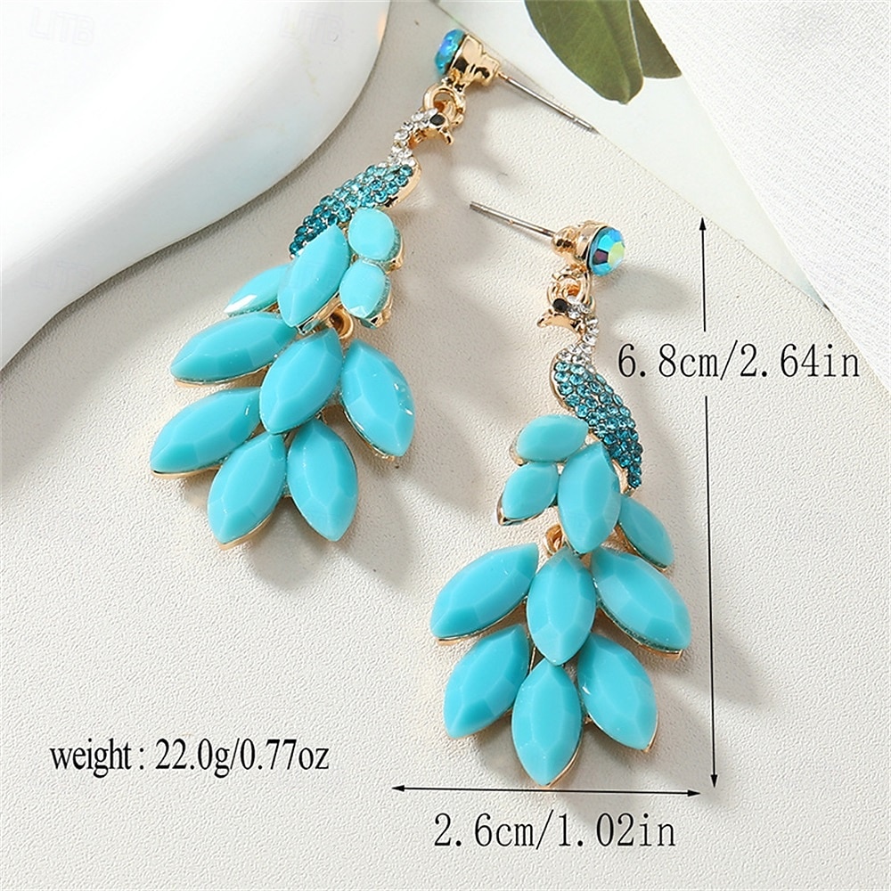 Boucle d'Oreille Créoles Le style rétro Poire Goutte ancien Mode Déclaration Des boucles d'oreilles Bijoux Rose foncé / Turquoise / Rose clair Pour Mariage Soirée Fête 1 Paire de 2025 ? $9.99 –P14