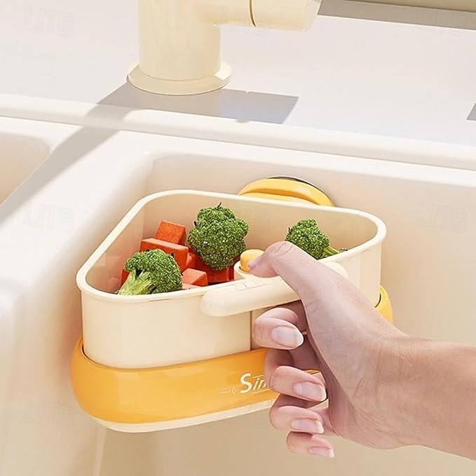 2er-Pack Eckregal mit Saugnapf für die Spüle, Siebkorb für die Druckspüle, automatischer Abtropfkorb, Schwammhalter für den Wasserhahn, abnehmbarer Aufbewahrungsorganizer für die Küchenspüle 2025 - $19.99 –P6