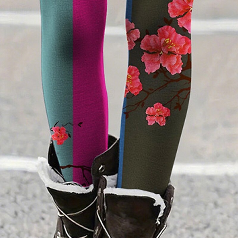 Per donna Pantaloni Leggings Leggings comodi Streetwear Casual Lunghezza intera Vita Alta Floreale Elastico in vita Stampato Traspirabilità Confortevole Elasticizzato Vacanza Streetwear Abbigliamento del 2025 a $17.99 –P3